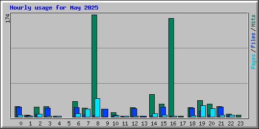 Hourly usage for May 2025